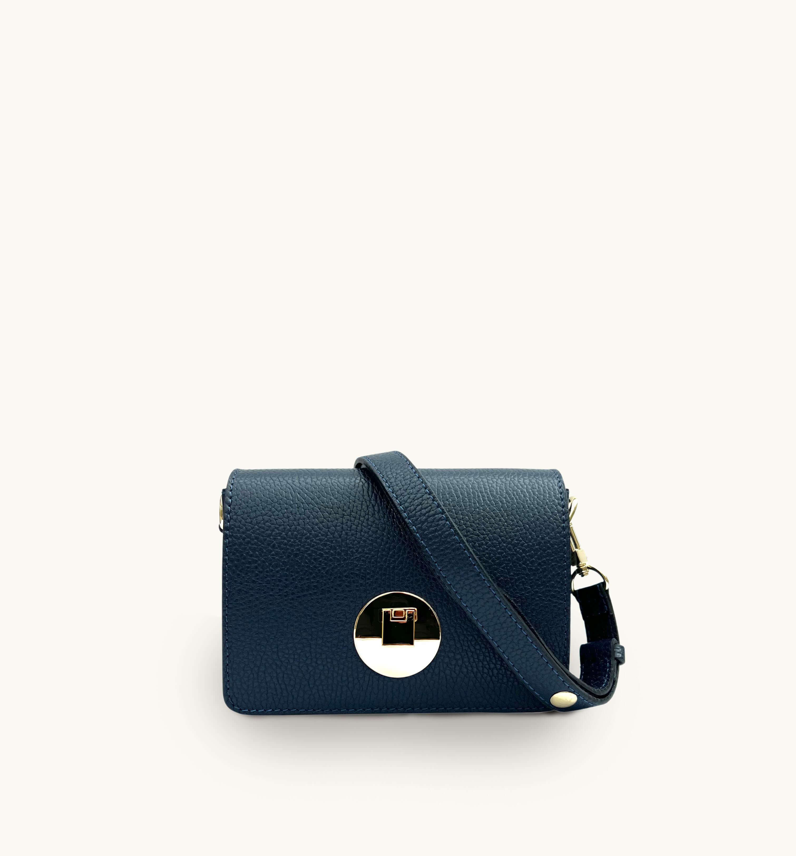 Apatchy London The Newbury Navy Leather Bag