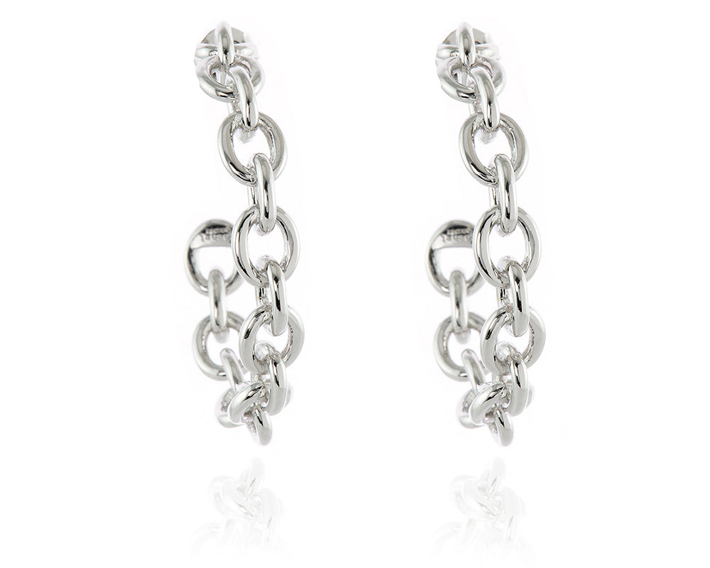 Oleta Silver Hoop Earrings