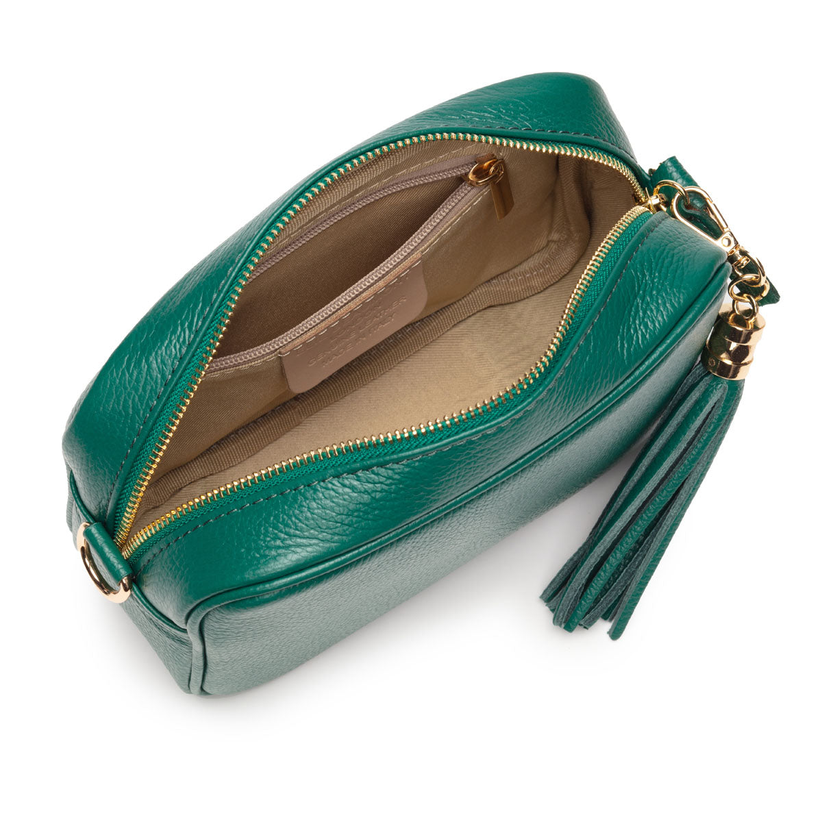 Elie Beaumont Crossbody Tassel Peacock Green