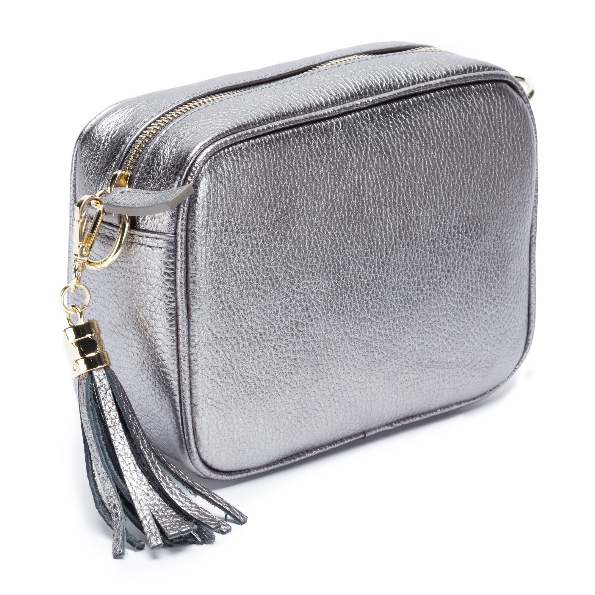 Elie Beaumont Crossbody Tassel Pewter