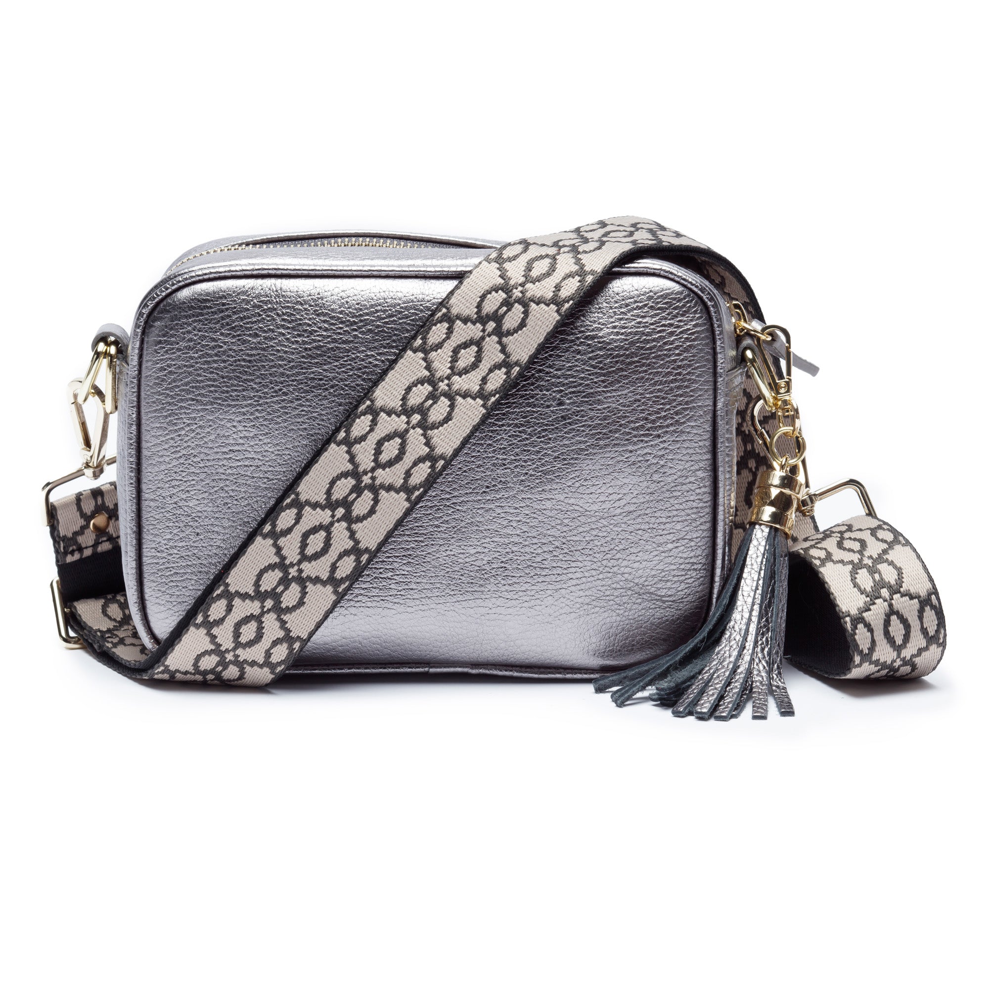 Elie Beaumont Crossbody Tassel Pewter