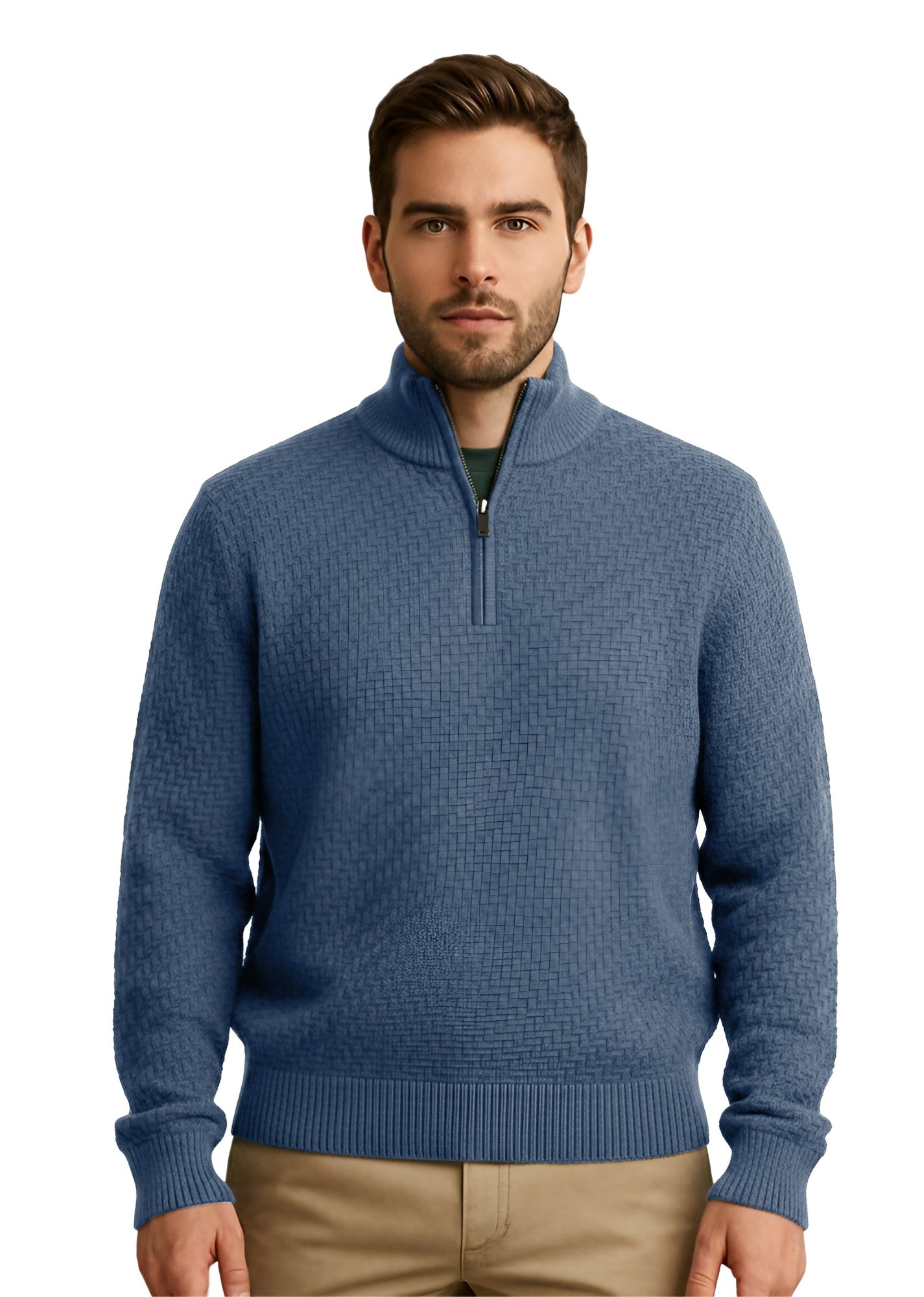 Cashmere Polo Club Atlas Men’s Half Zip Neck Jumper - 100% Cashmere