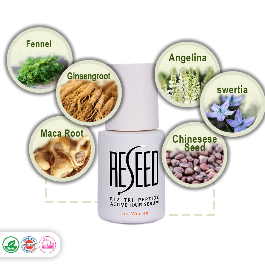 Reseed R12 Tri Peptide Hair Growth Serum for Women 30 ml - Reseed Hair Loss Range for Men and Women