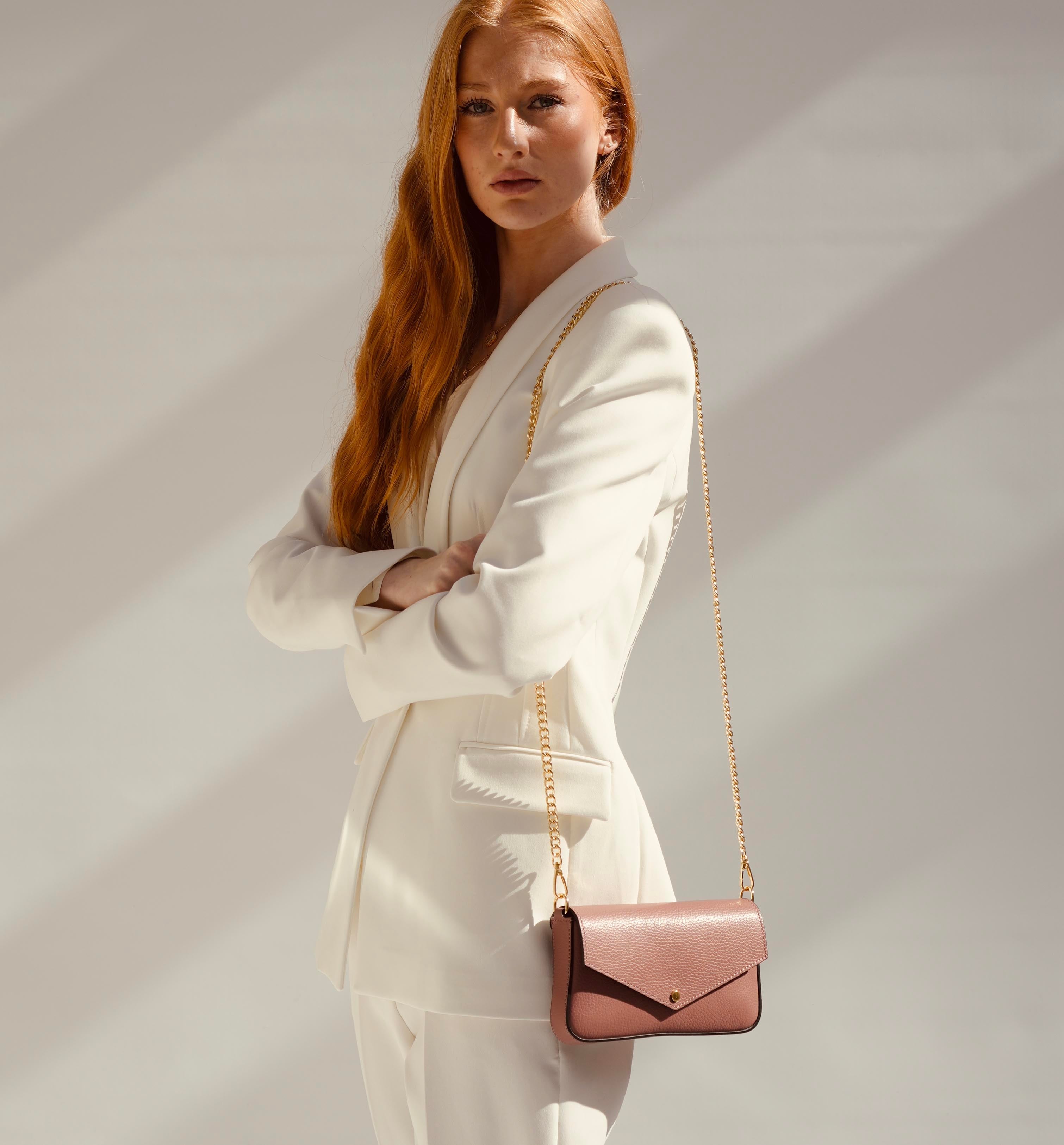 Apatchy London The Munro Antique Rose Leather Shoulder Bag