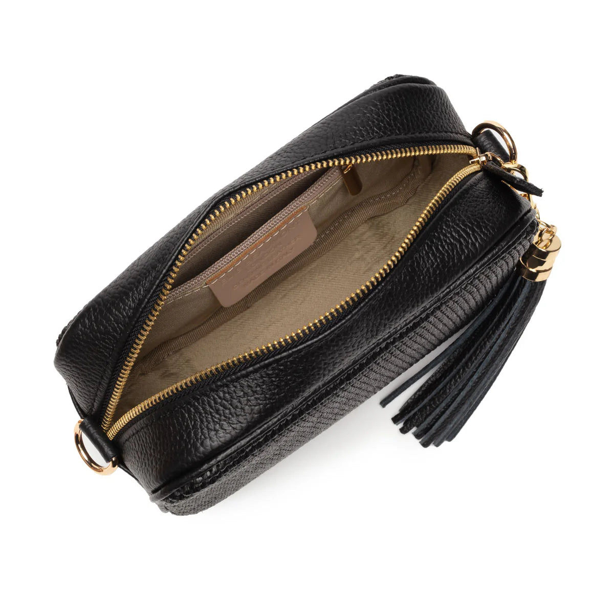 Elie Beaumont Raffia Crossbody Black