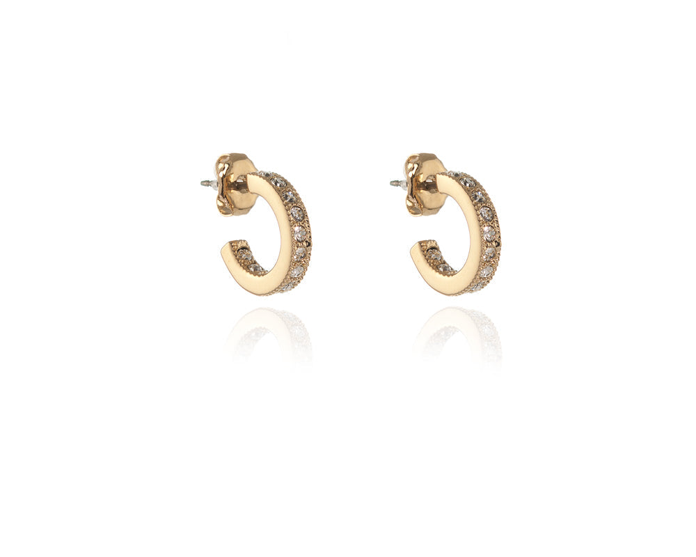 Saga 12mm Gold Hoop Earrings