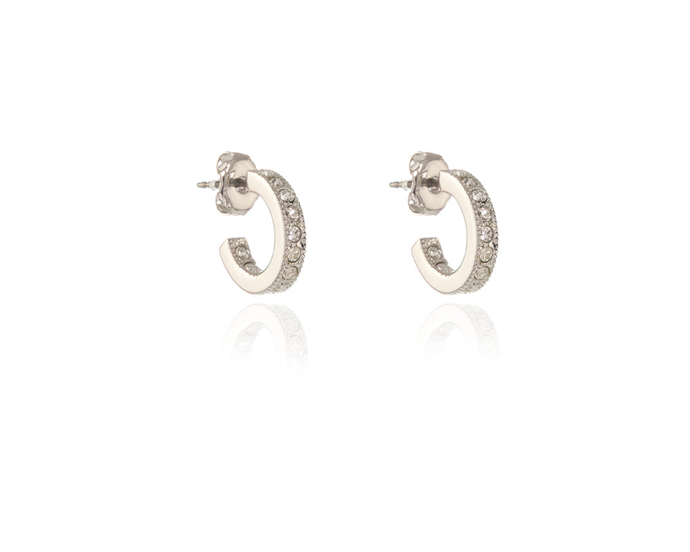Cachet London Saga 12mm Silver Hoop Earrings