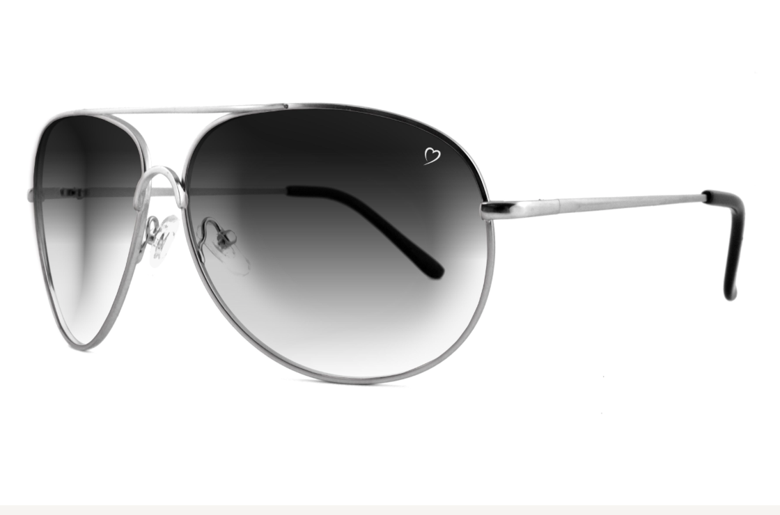 Ruby Rocks Classic 'Casablanca' Aviator Sunglasses in shiny Silver RR06-3