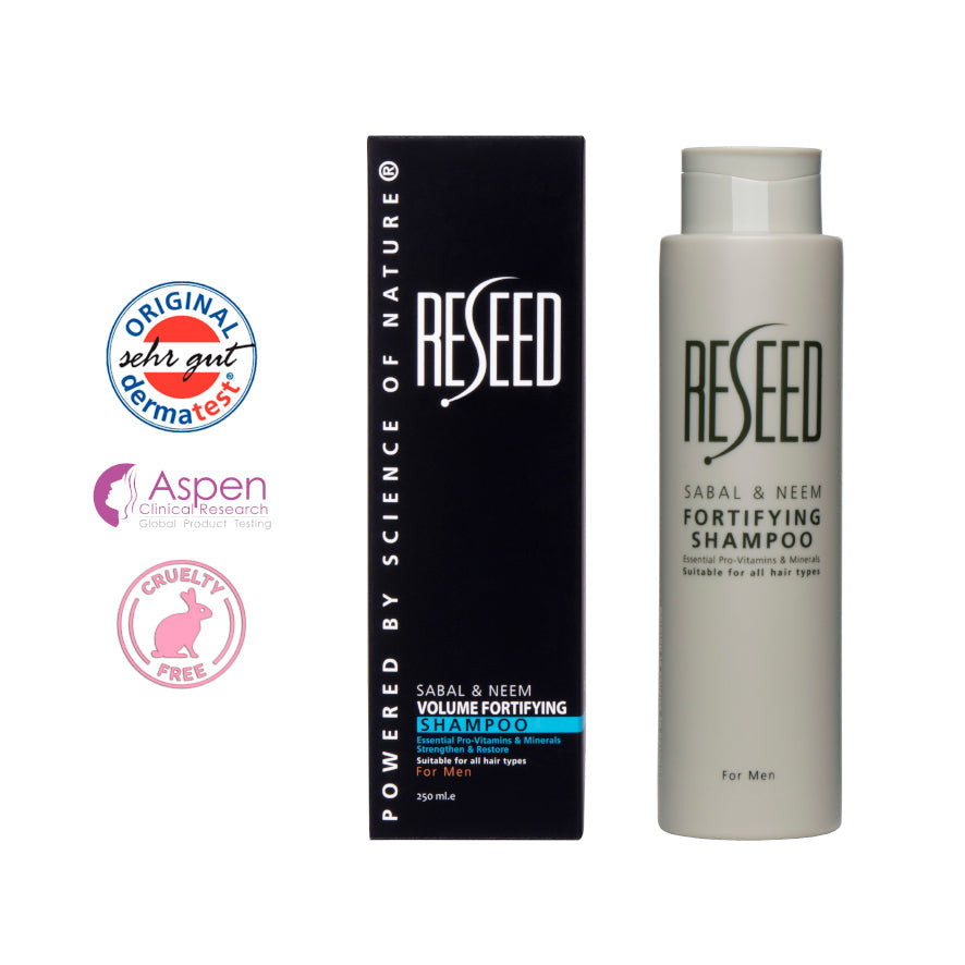 RESEED Sabal and Neem Fortifying Shampoo for Men - Reseed Hair Loss Range for Men and Women
