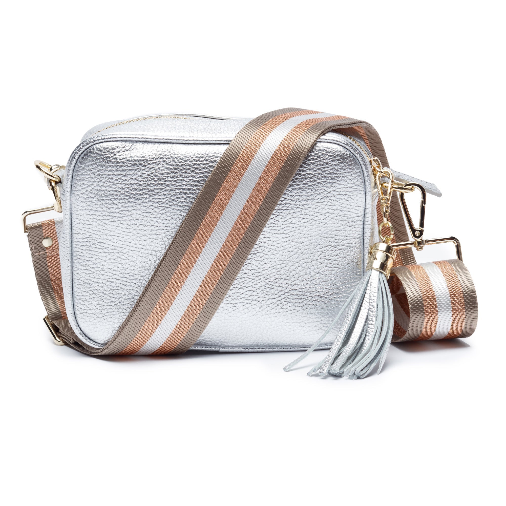 Elie Beaumont Crossbody Tassel Silver