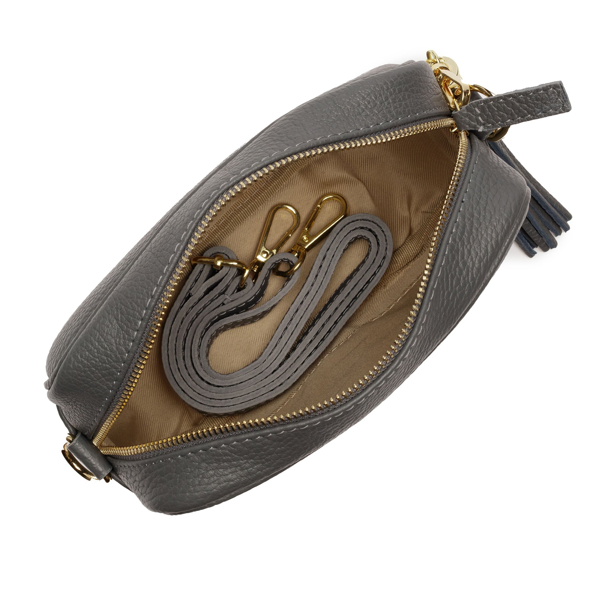 Elie Beaumont Crossbody Tassel Slate