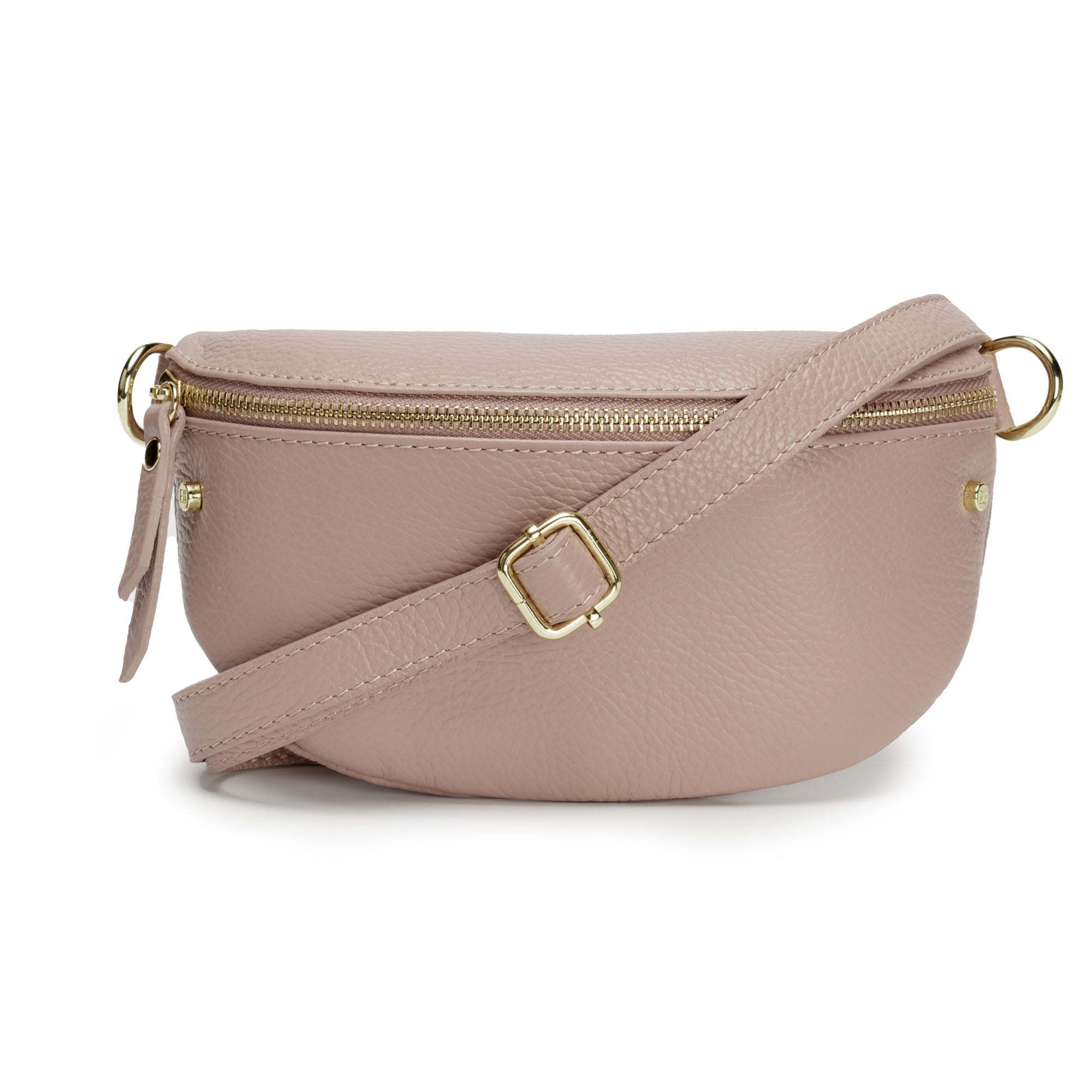 Elie Beaumont Sling Bag - Light Mauve with Blue Diamond Strap