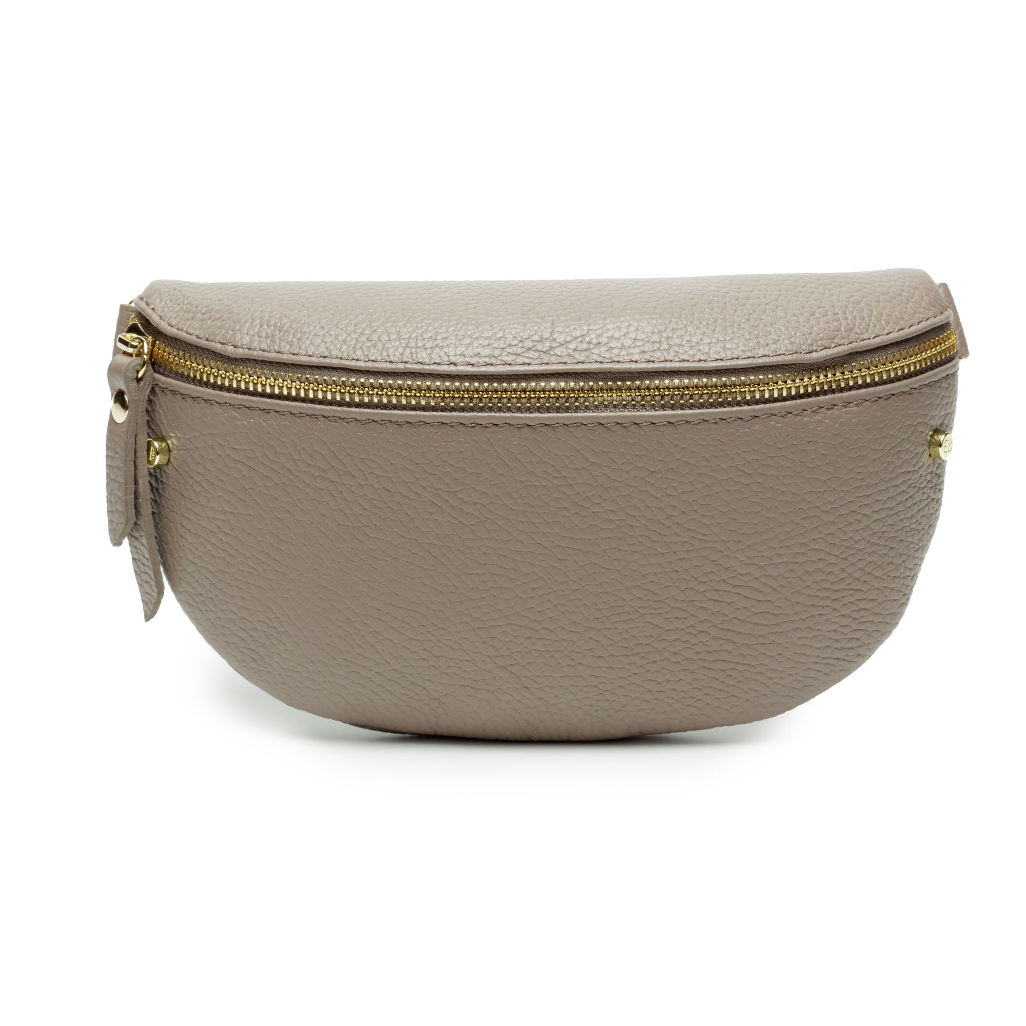 Elie Beaumont Sling Bag - Mink Grey with Python Stripe Strap