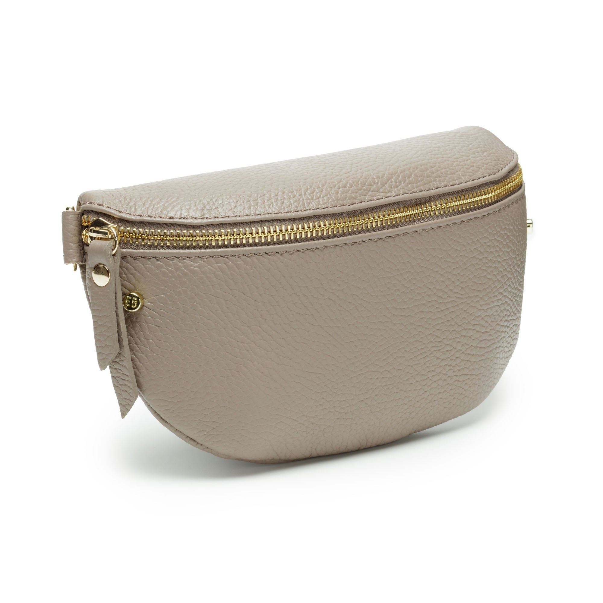 Elie Beaumont Sling Bag - Mink Grey with Python Stripe Strap