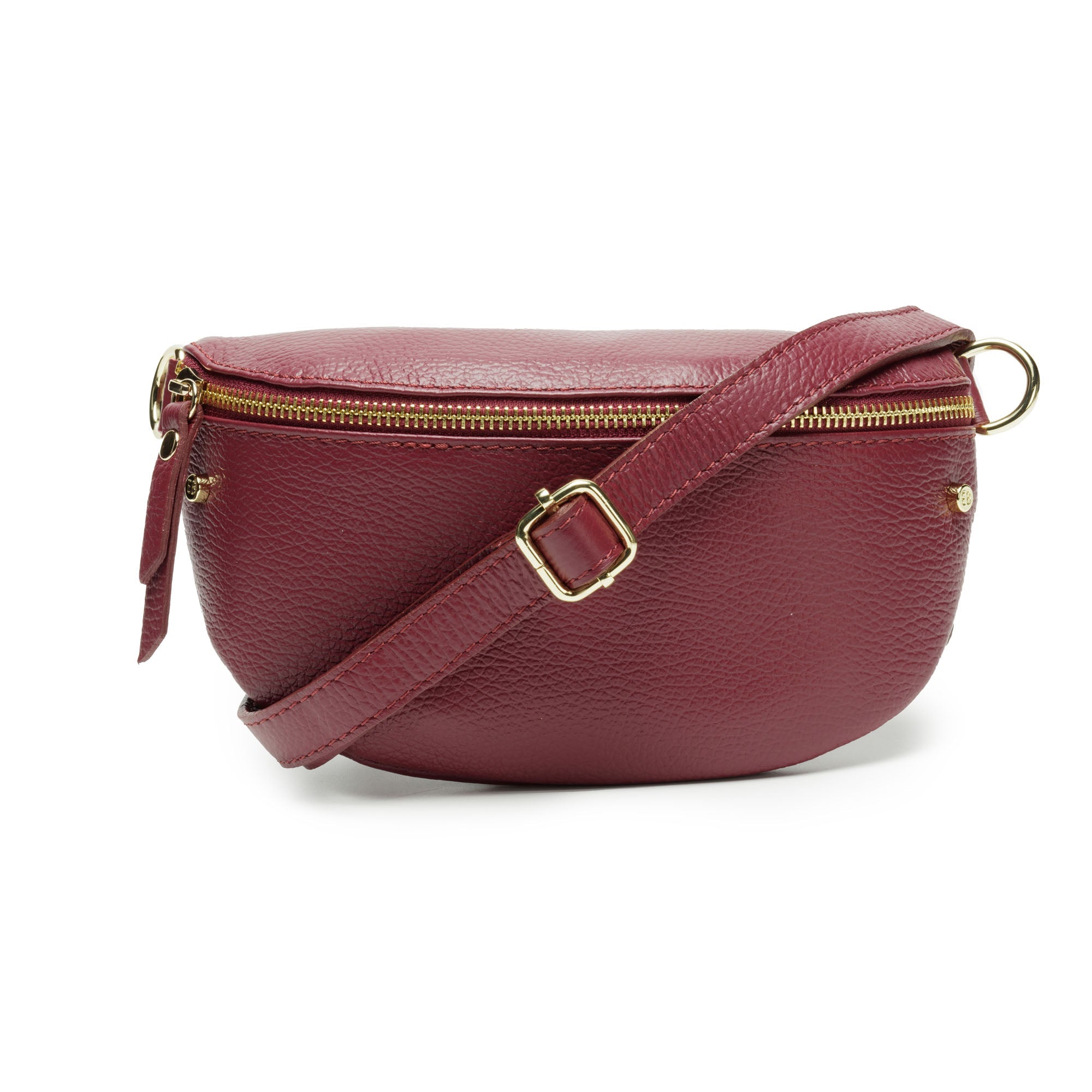 Elie Beaumont Sling Bag - Wine with Colour Stripe Strap