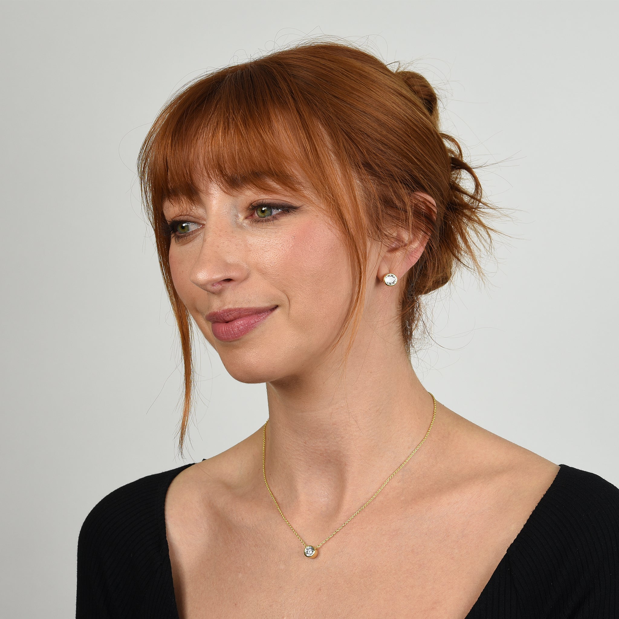 Cachet London Solitaire Gold Pendant