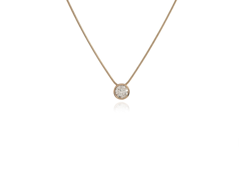 Solitaire Gold Pendant