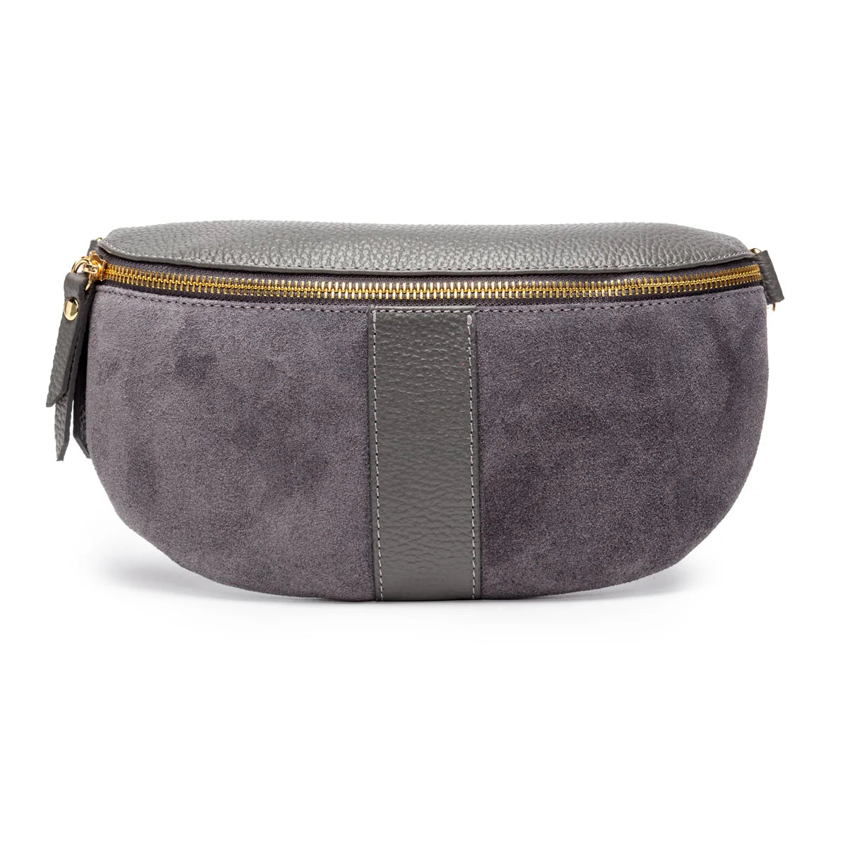 Elie Beaumont Suede Sling Bag Slate Grey