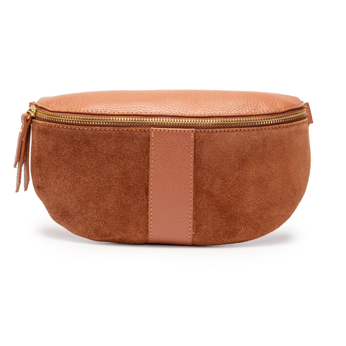 Elie Beaumont Suede Sling Bag Tan