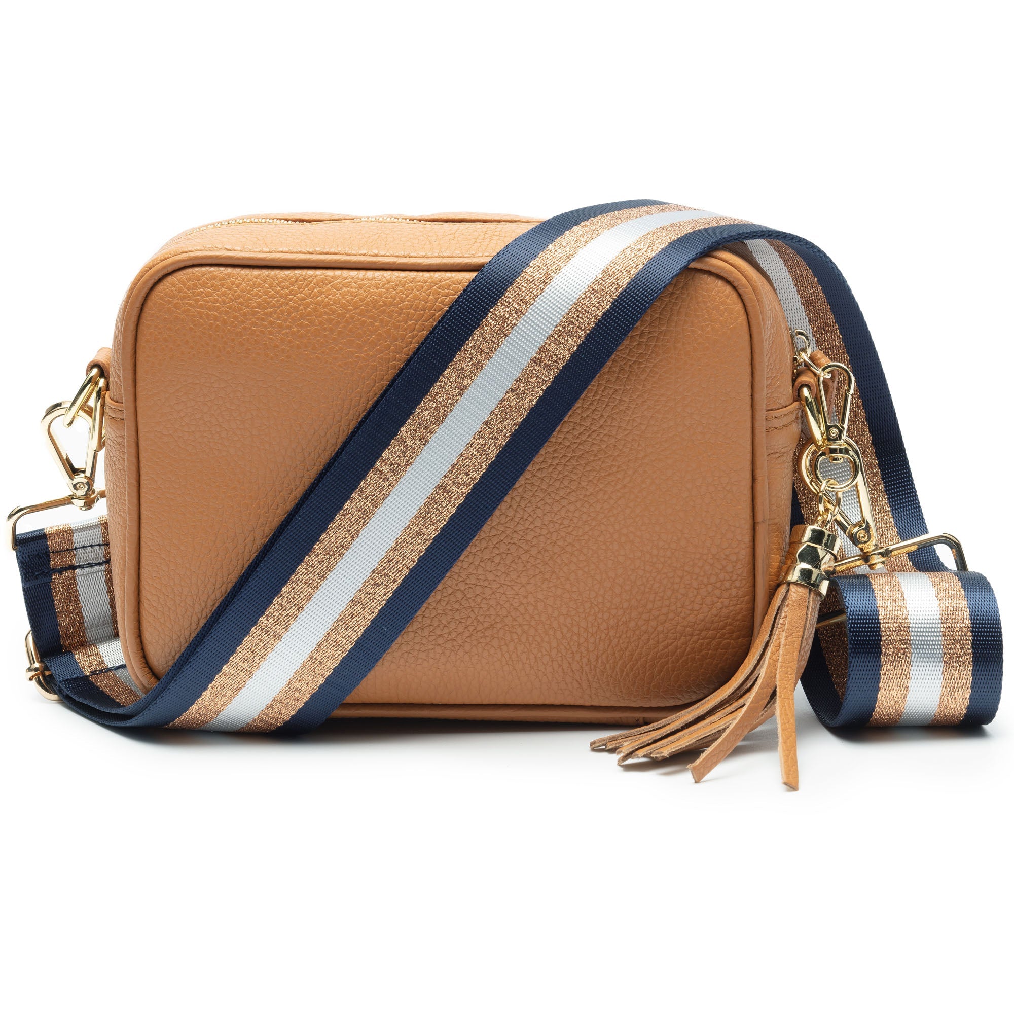 Elie Beaumont Crossbody Tassel Tan