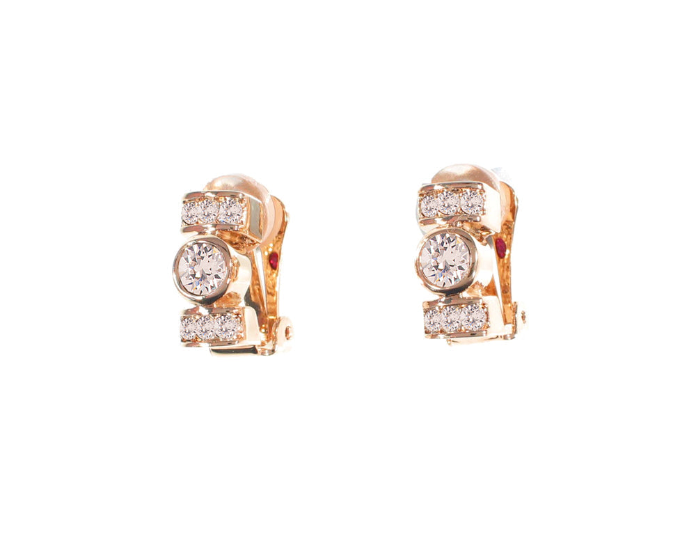 Terri Rose Gold Clip On Earrings