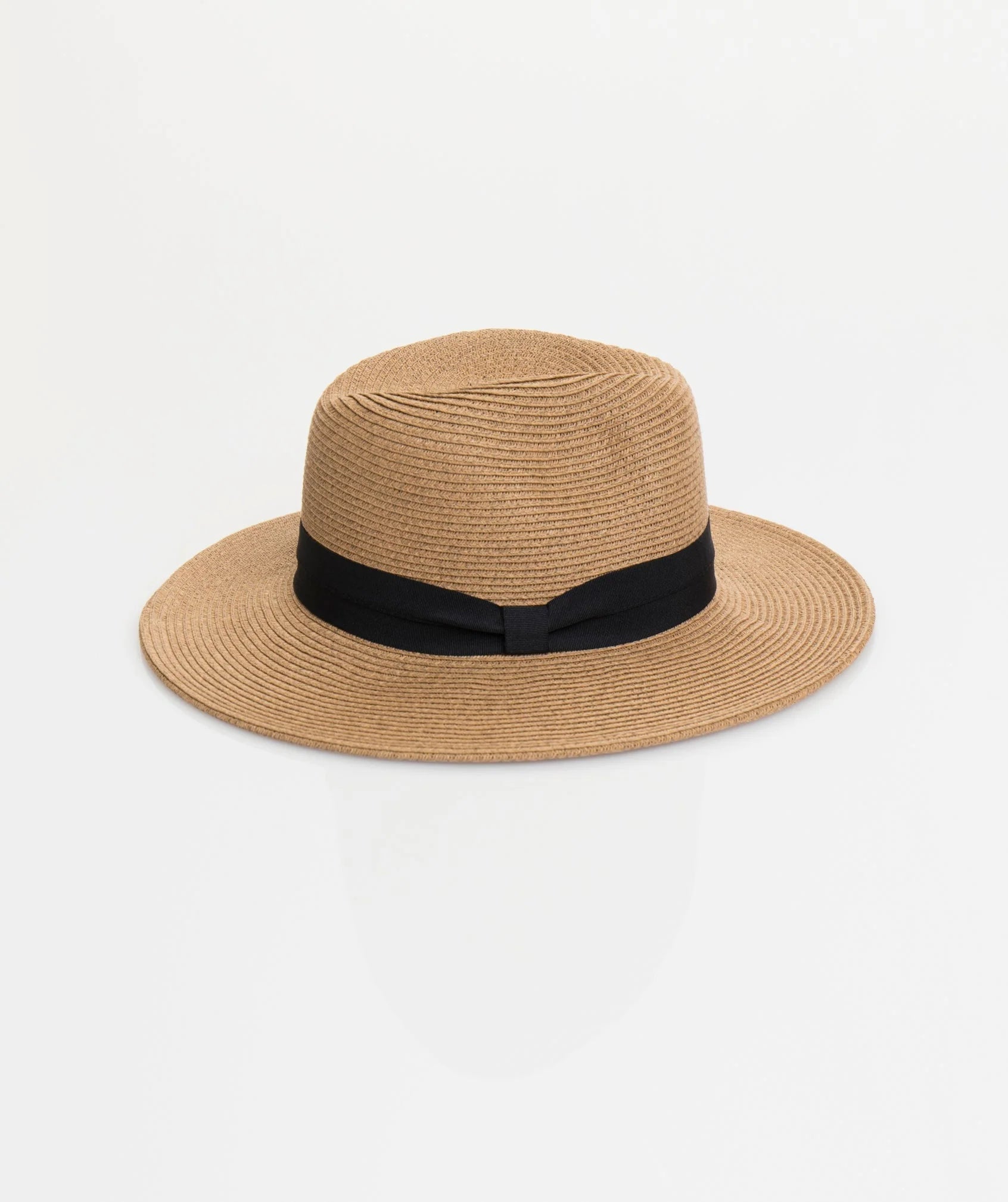 Tobago - Straw Fedora Hat with Ribbon Trim