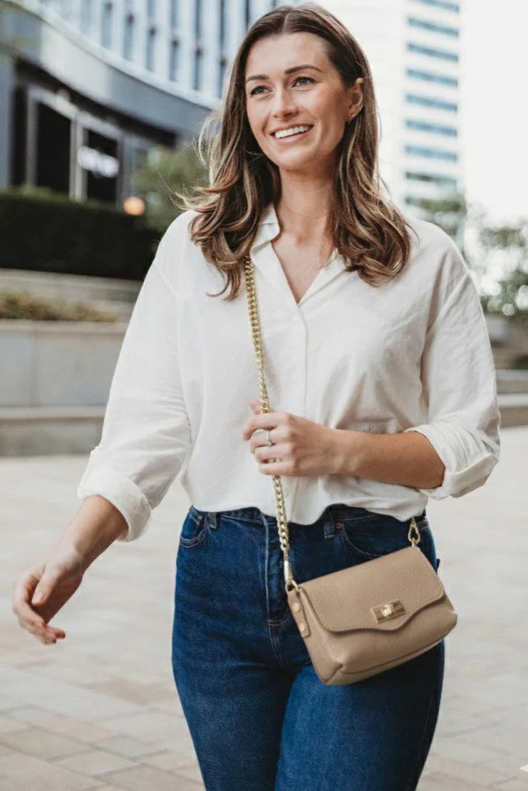 Elie Beaumont Twist Clasp - Biscuit