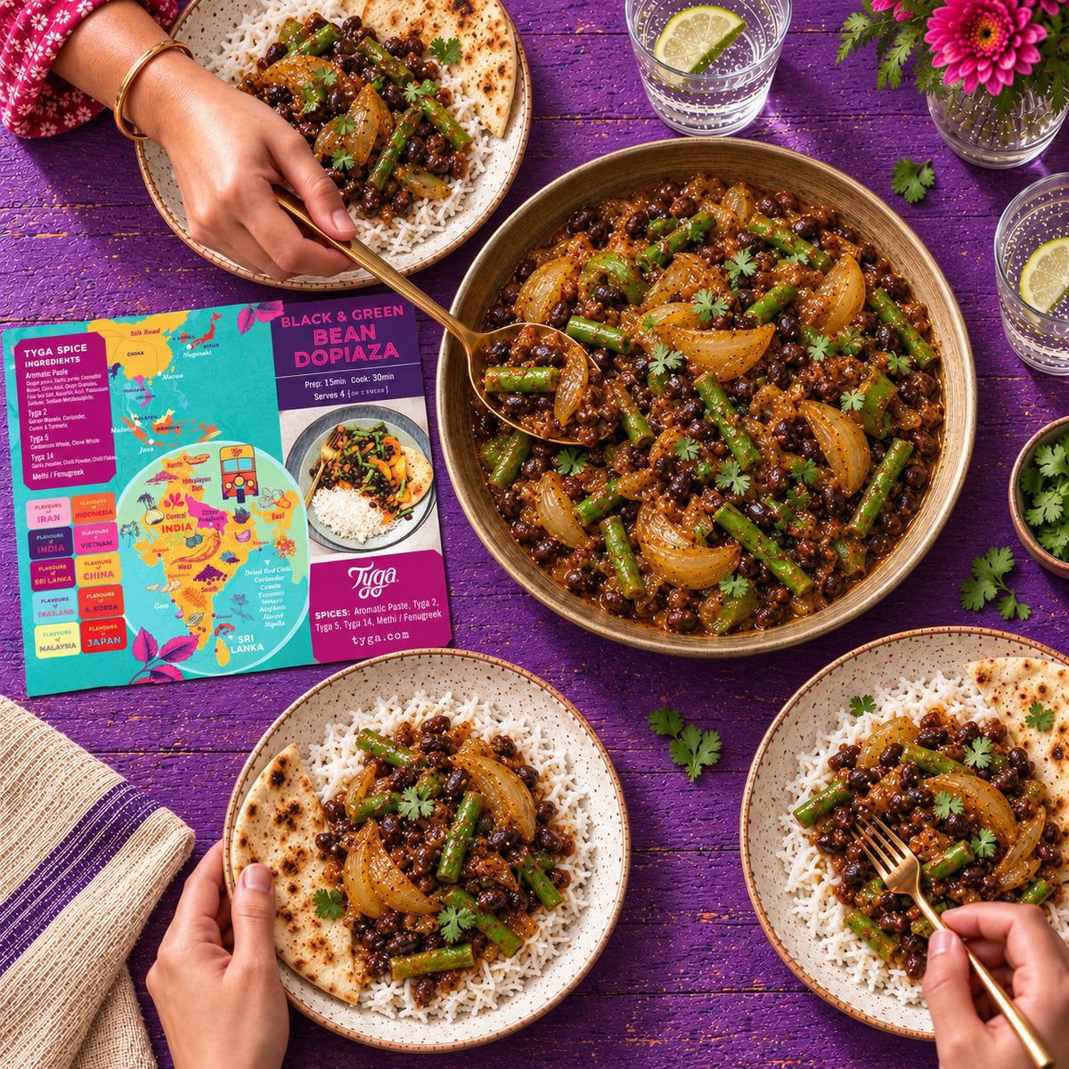 Black & Green Bean Dopiaza