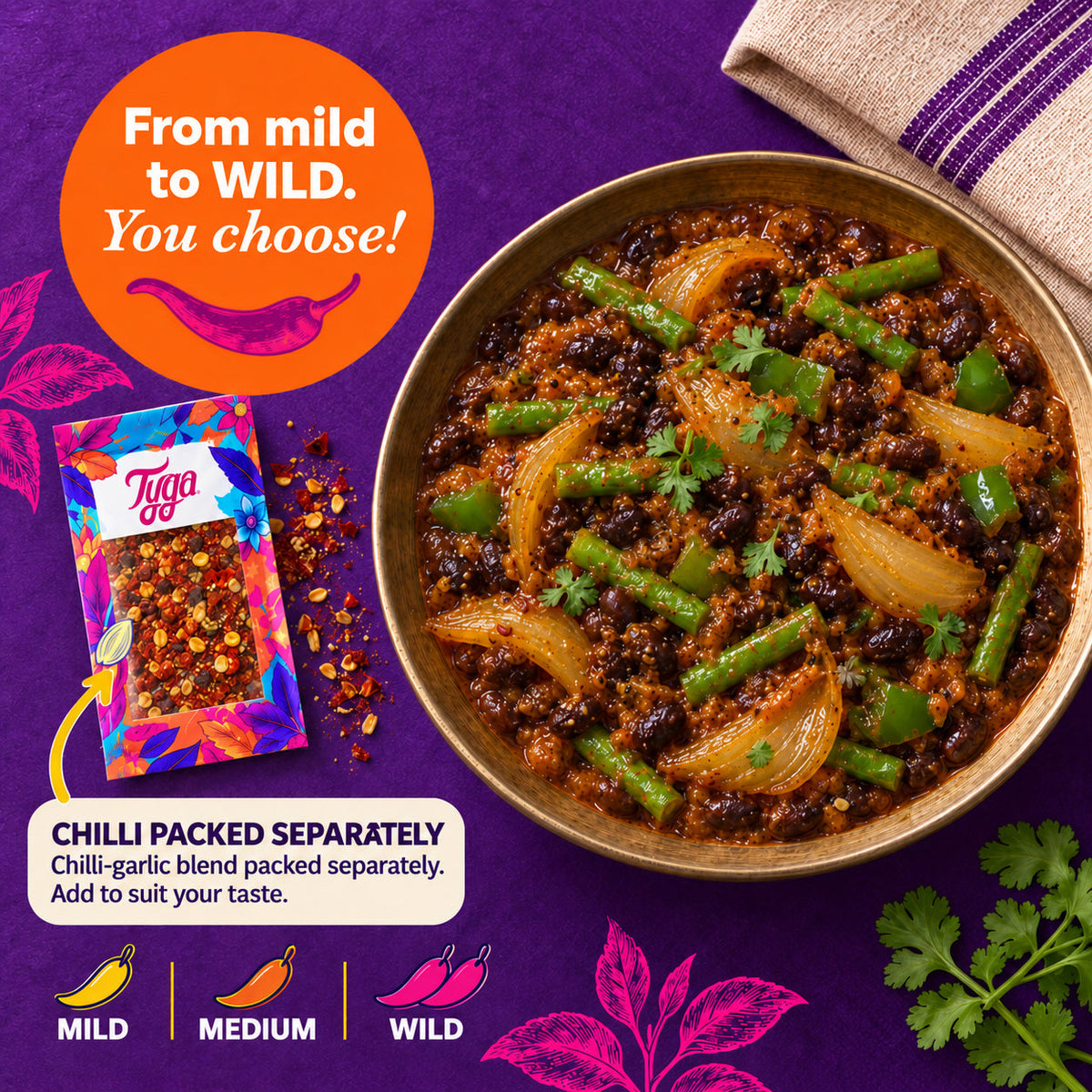 Black & Green Bean Dopiaza
