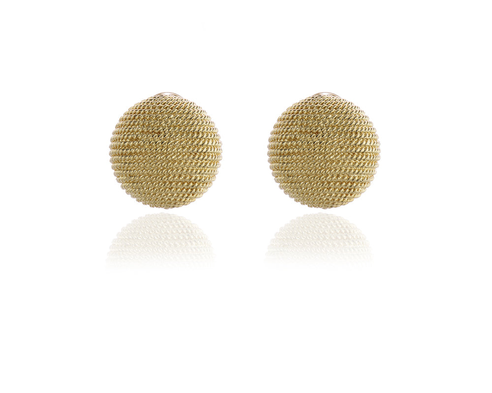 Tyra Gold Clip On Earrings