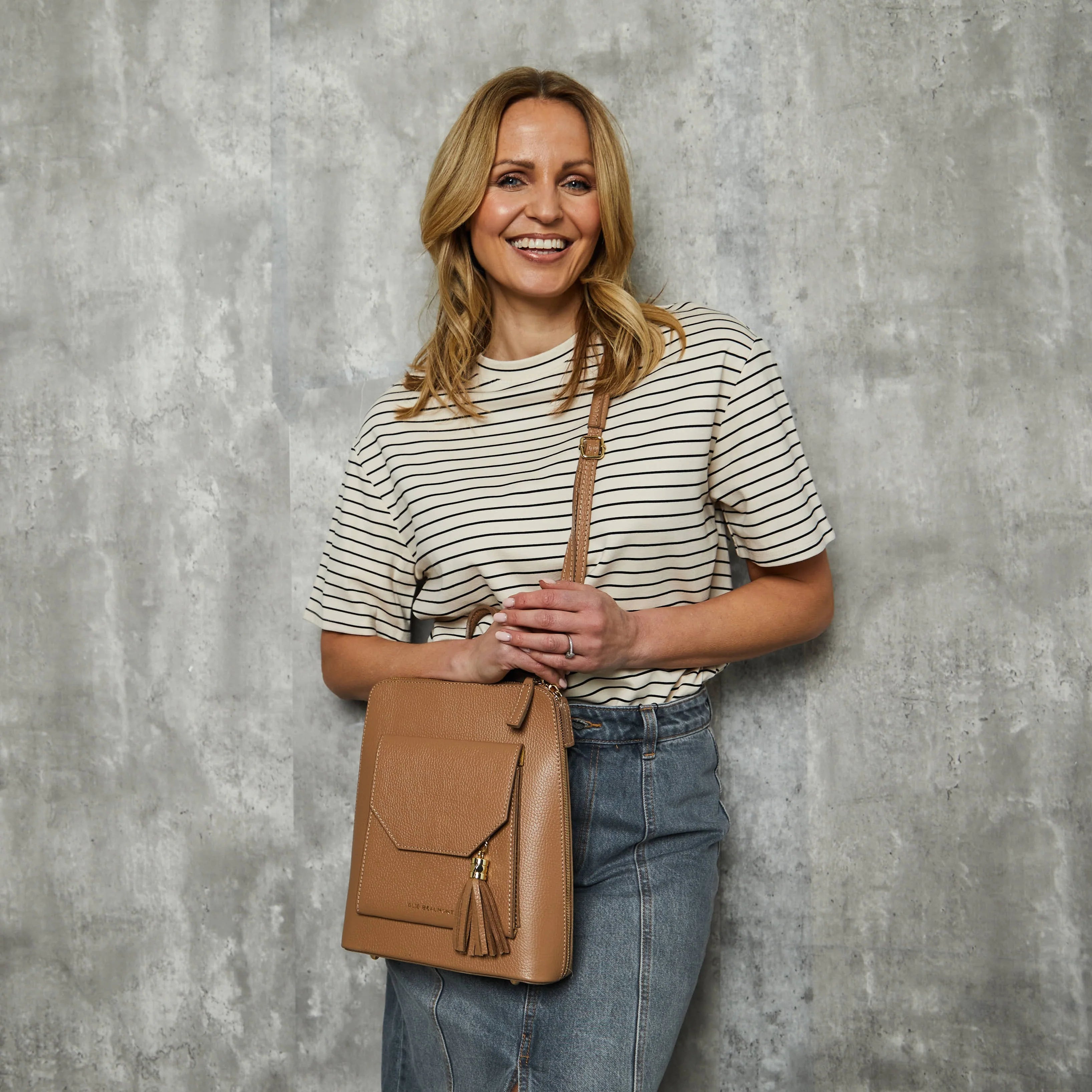 Elie Beaumont Verso Backpack/Crossbody Camel