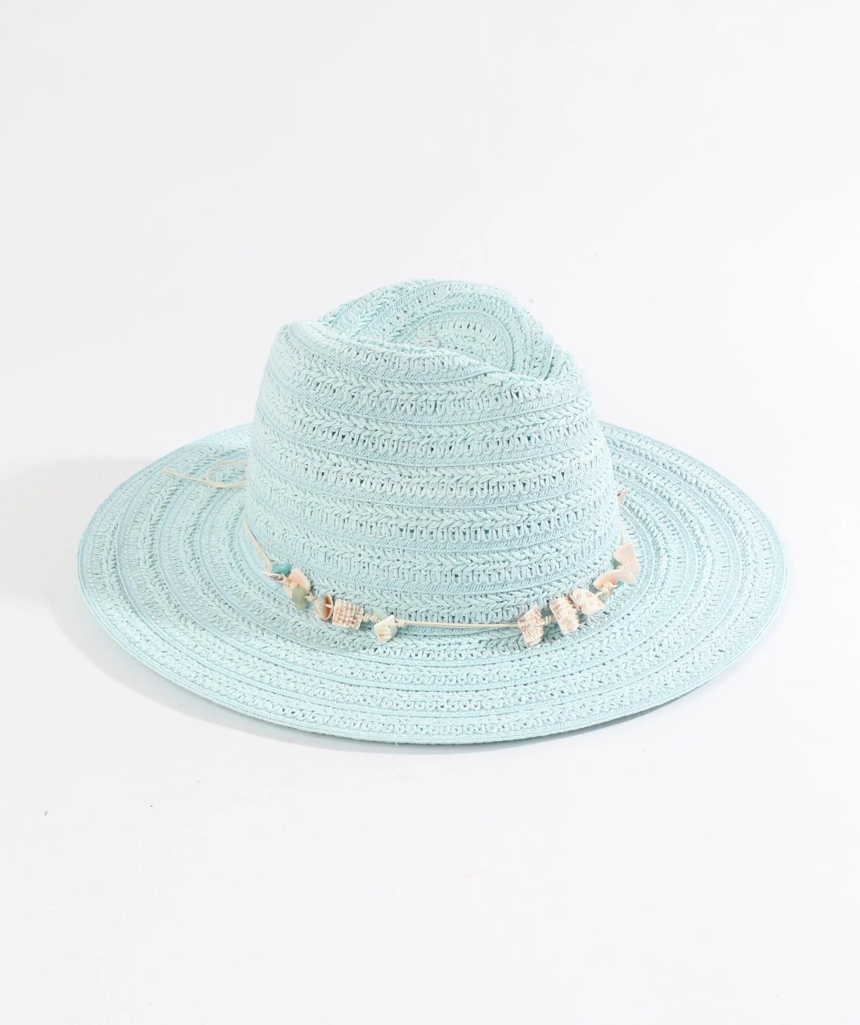 Vera - Shell Beaded Straw Fedora