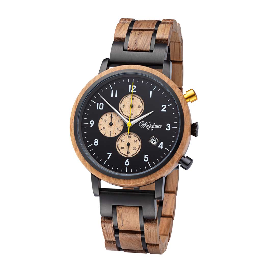 Waidzeit Chronograph GIN Black Gold Gentlemen watch