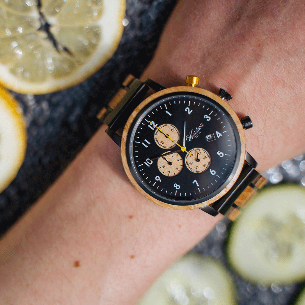 Waidzeit Chronograph GIN Black Gold Gentlemen watch