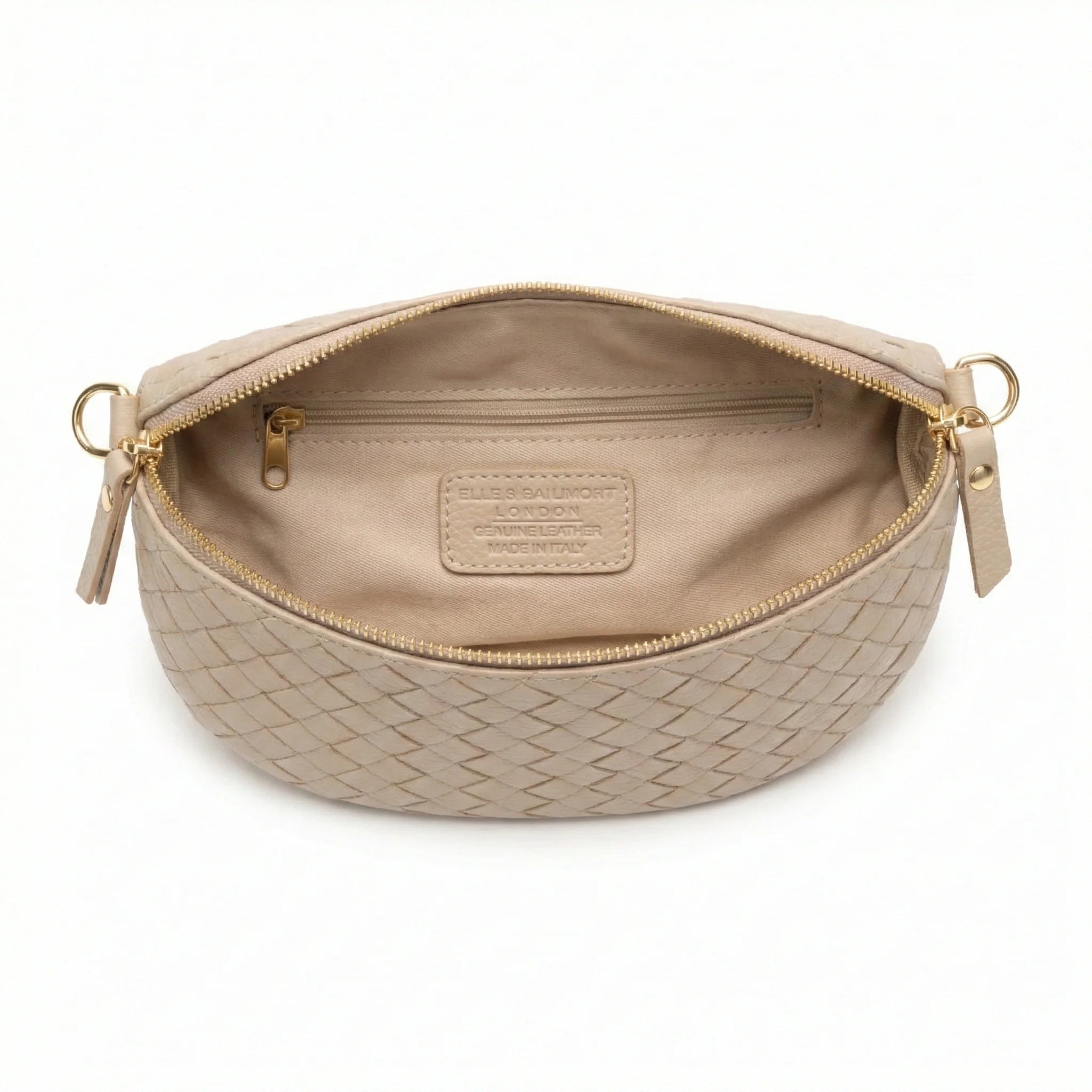 Elie Beaumont Woven Sling Bag Biscuit - Midi size