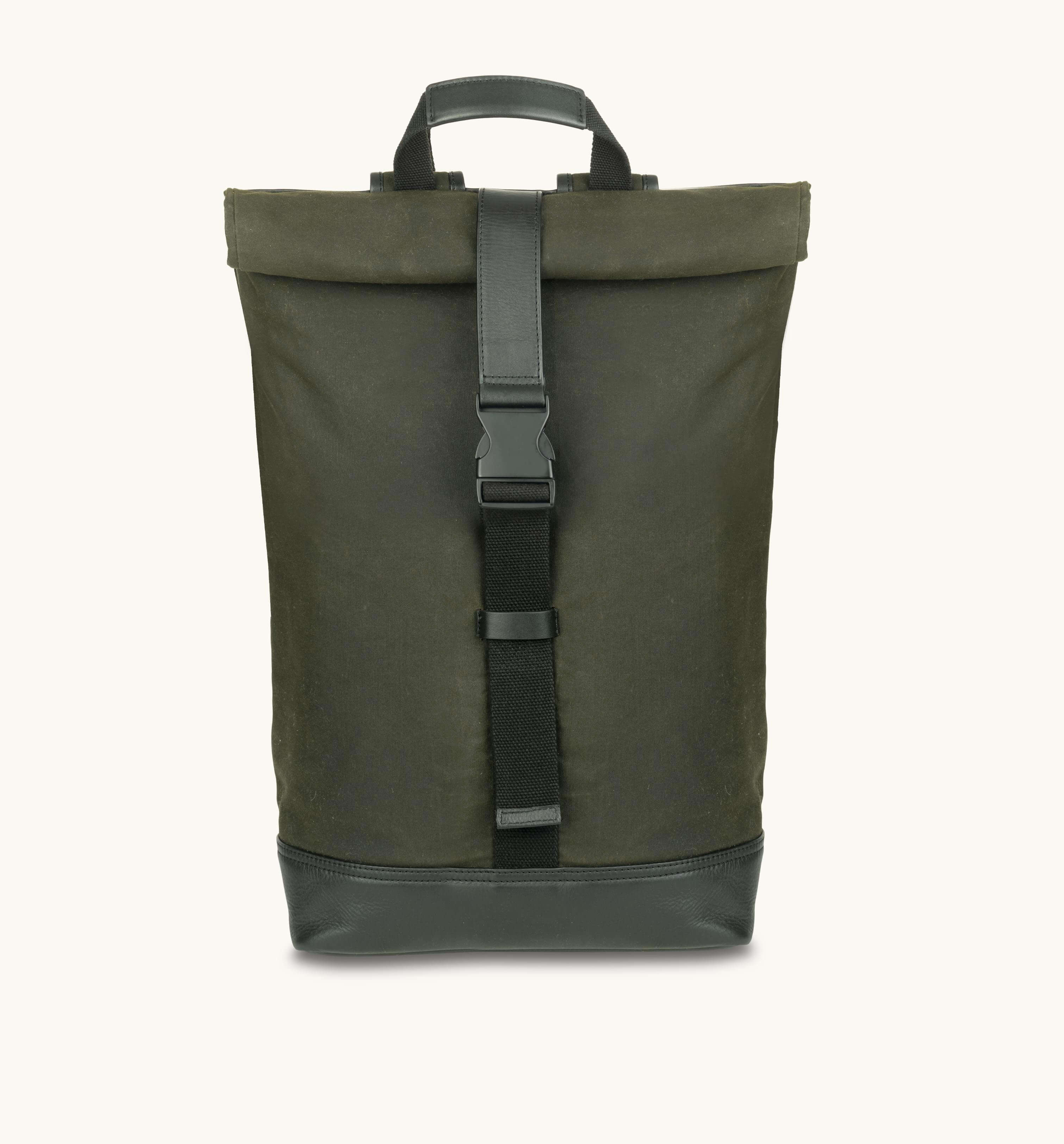 Apatchy London The Cavendish Waxed Canvas & Leather Backpack