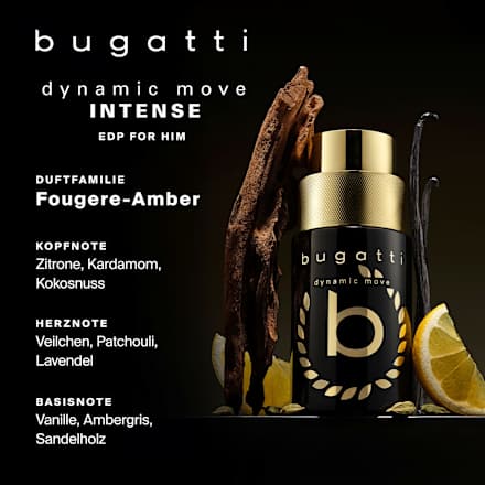 Bugatti Dynamic Move Intense Eau De Parfum Spray 100ml - Fragrance London