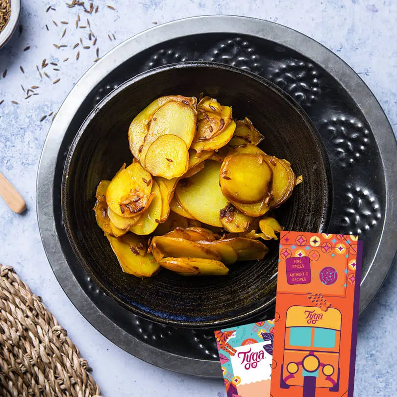 Mushroom Bhaji & Cumin Potato