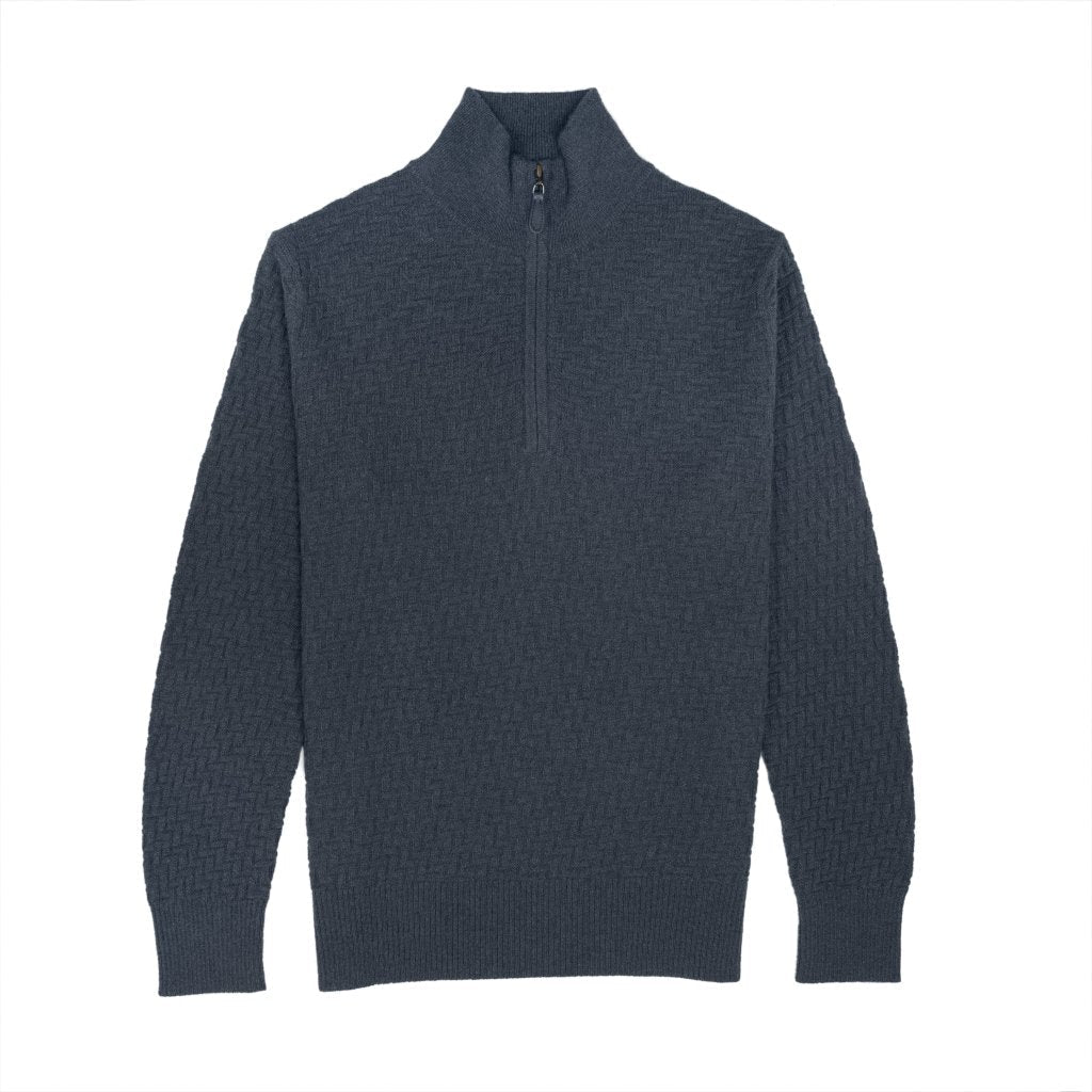 Cashmere Polo Club Atlas Men’s Half Zip Neck Jumper - 100% Cashmere - Fragrance London