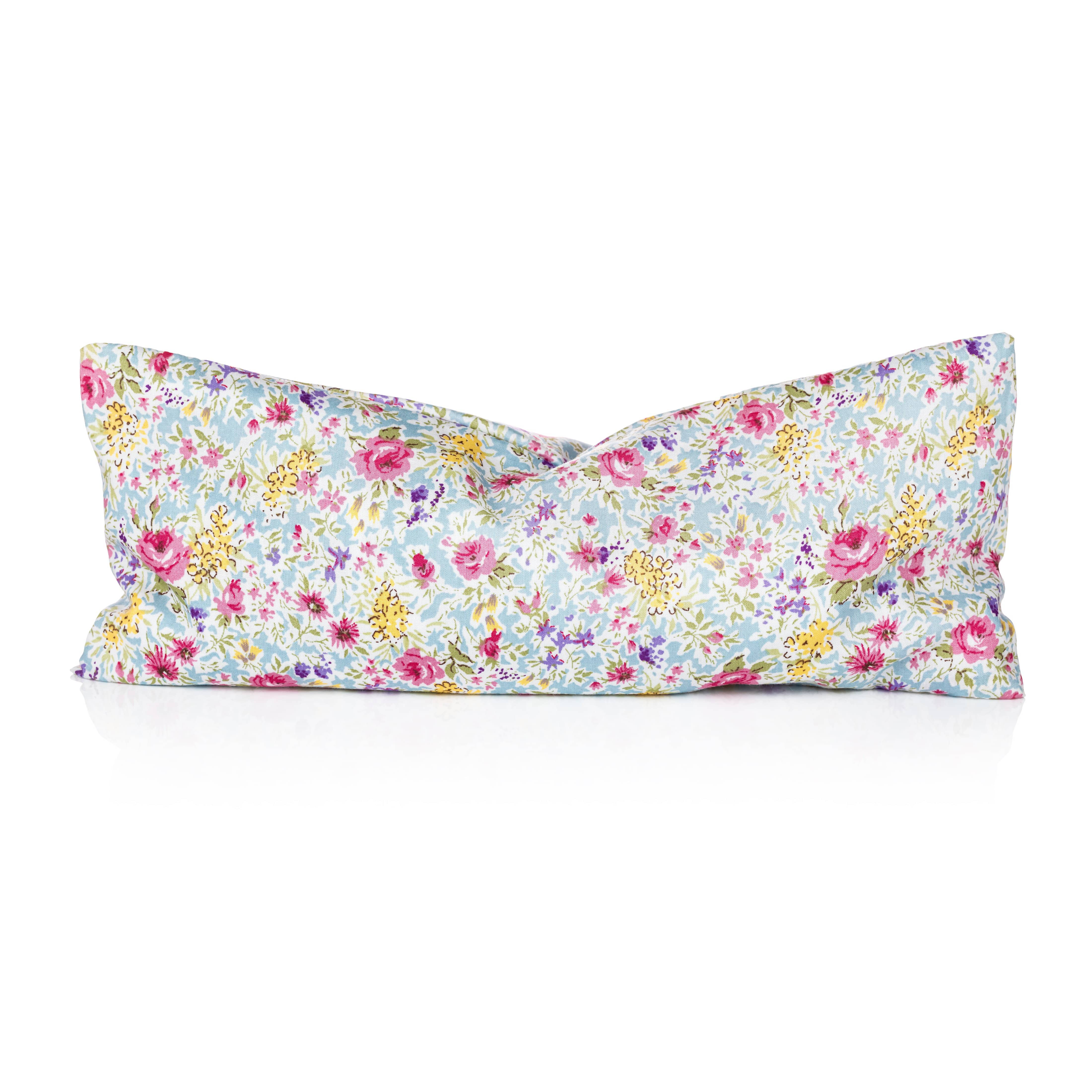 Clarity Blend Relaxation Eye Pillow Pale Blue Floral Pattern