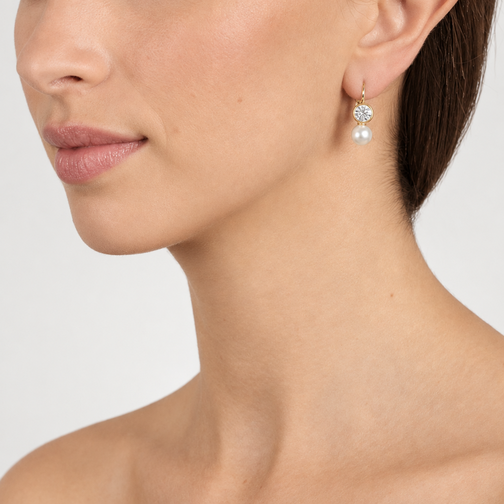 Mimi Gold Lever Back Earrings