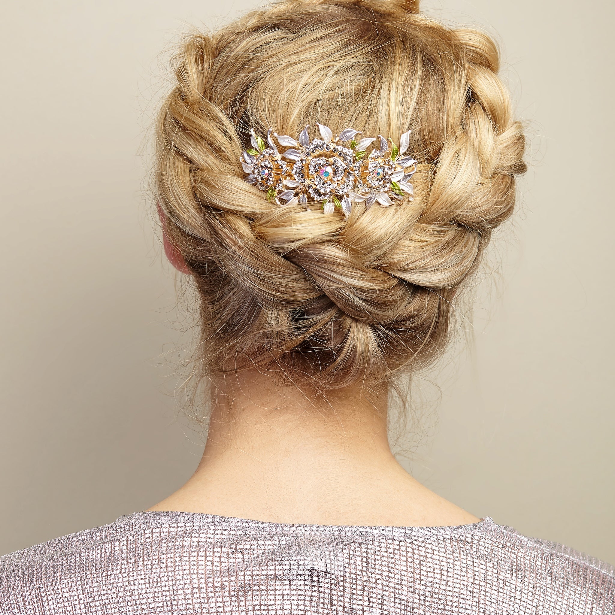 QueenMee Crystal Hair Clip Large Rose - Featured in Closer Magazine