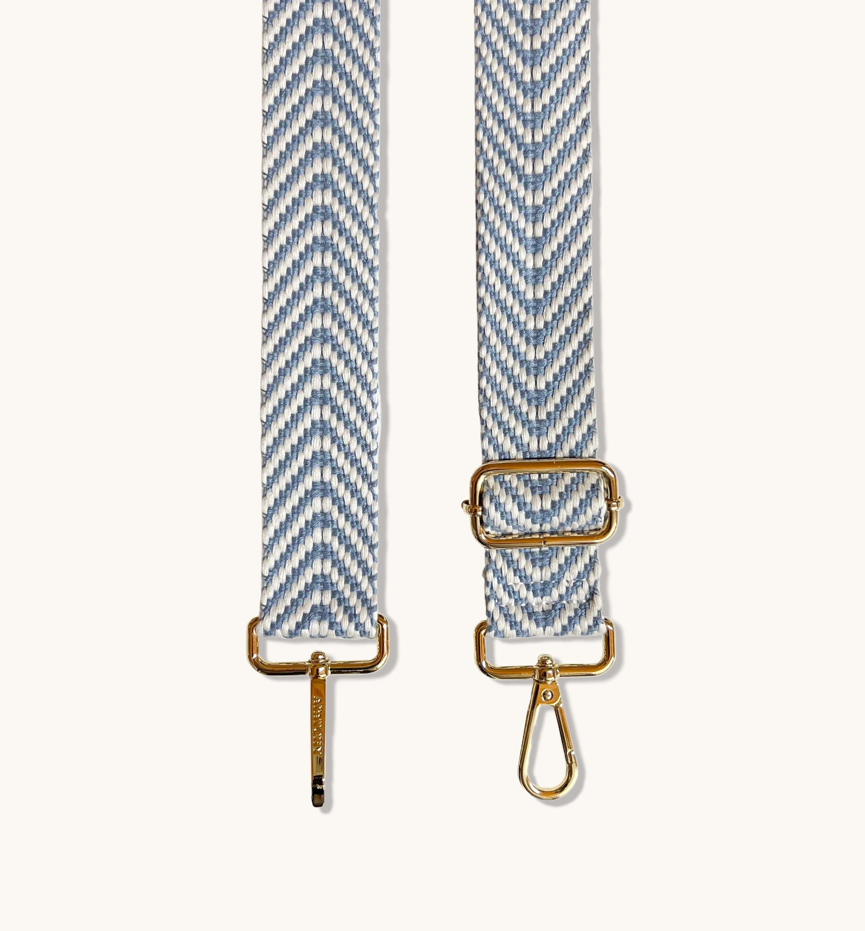 Apatchy London Denim Blue Chevron Strap