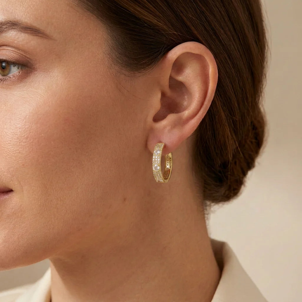 Cachet London Fellini Medium 18mm Gold Hoop