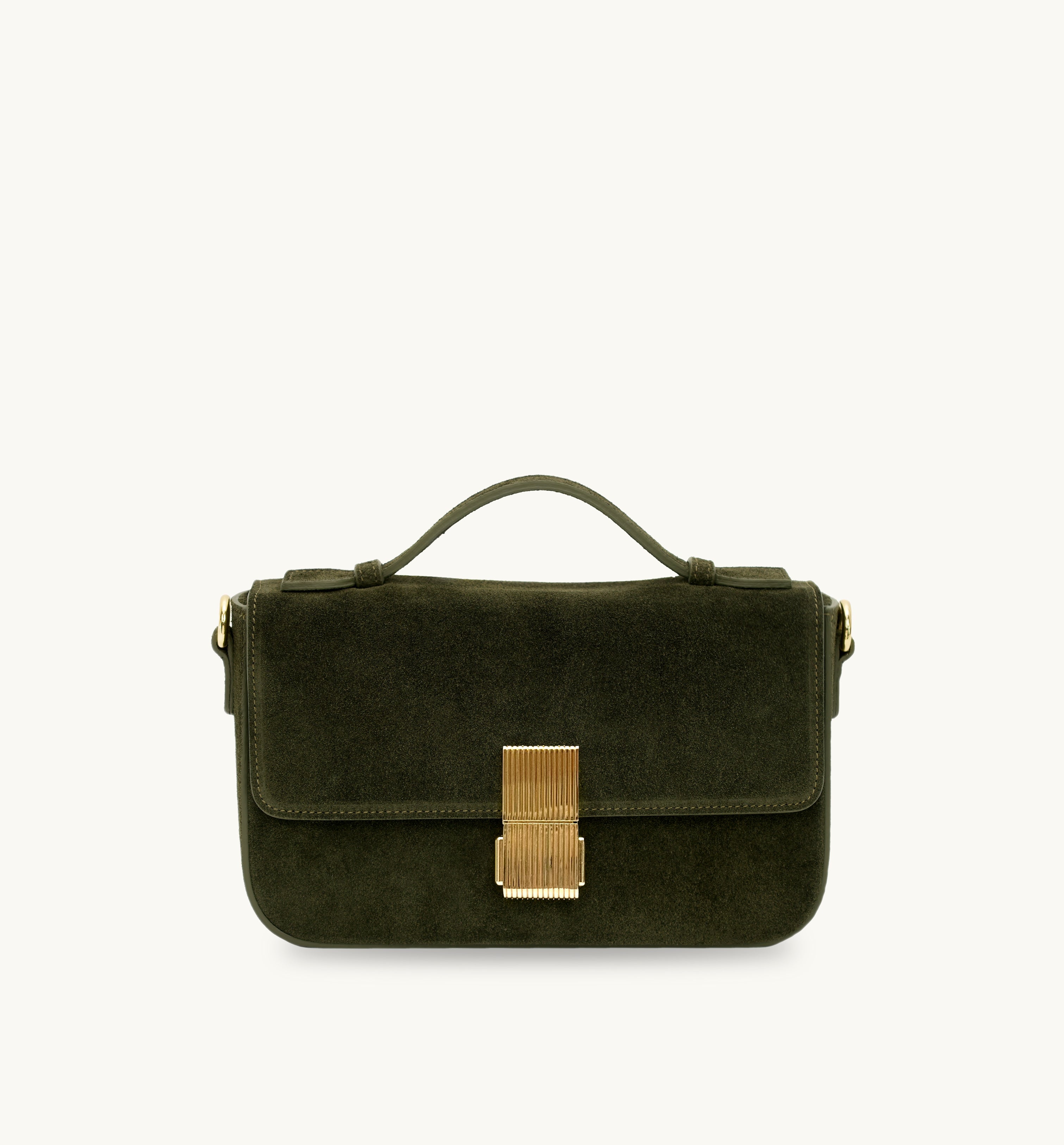 Apatchy London The Flora Top Handle Suede Bag