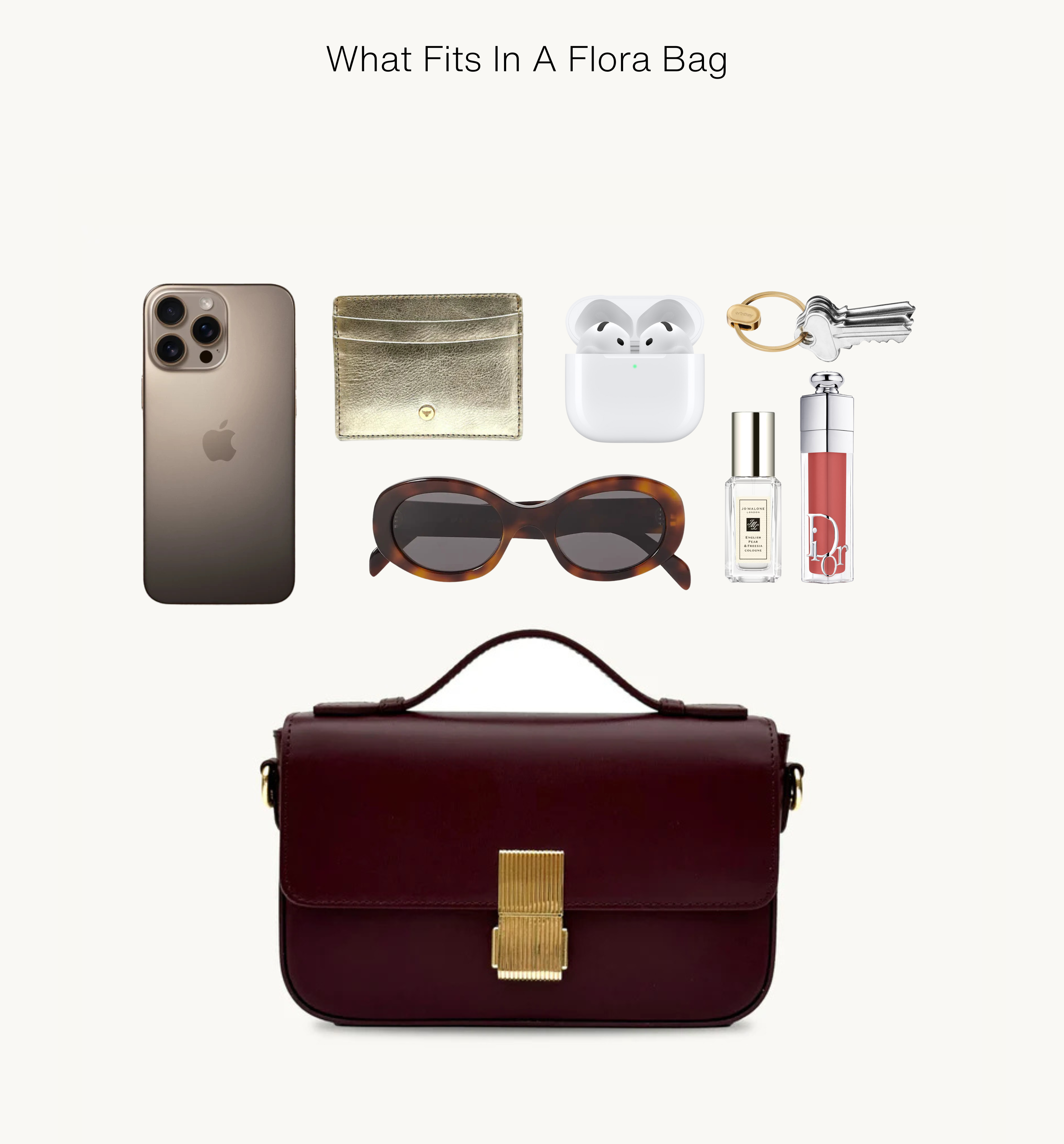 Apatchy London The Flora Burgundy Leather Bag