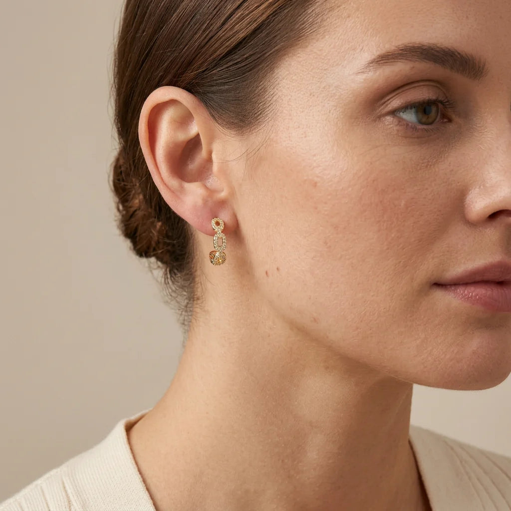 Cachet London Freya  Gold Hoop Earrings