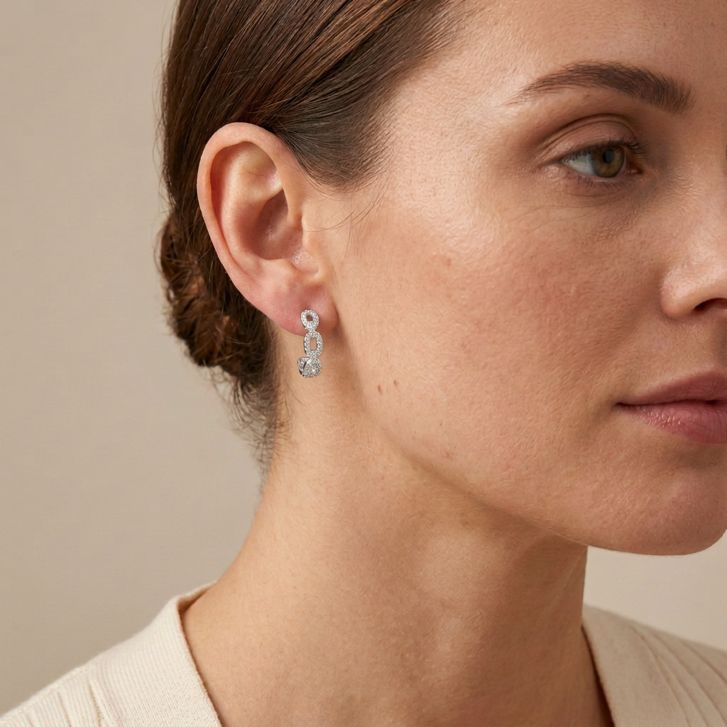 Freya  Silver Hoop Earrings