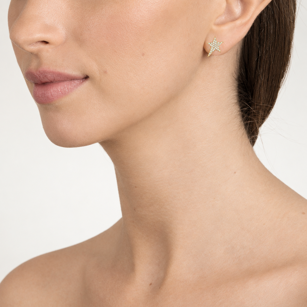 Satu Star Gold Earrings