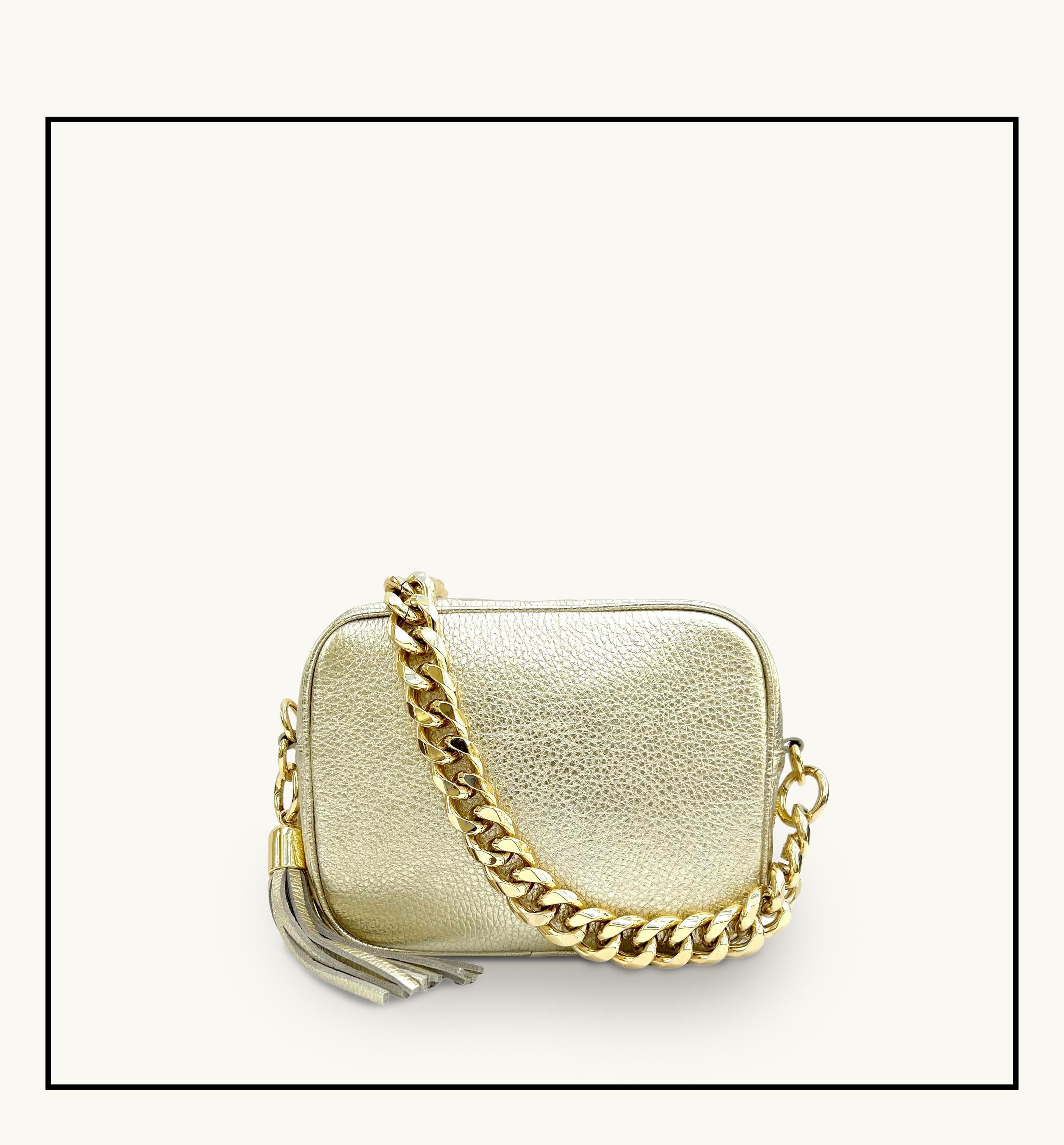 Apatchy London The Tassel  Leather Crossbody Bag With  Chain Strap